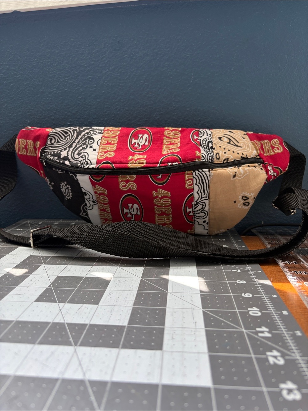 Custom made Patchwork sling/ Waist Bag